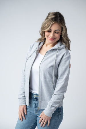 Fullzip Hoodie - Light Grey by Michelle Mae