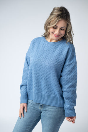 Gianna Pullover Sweater - Blue by Michelle Mae
