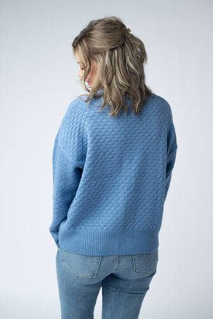 Gianna Pullover Sweater - Blue by Michelle Mae