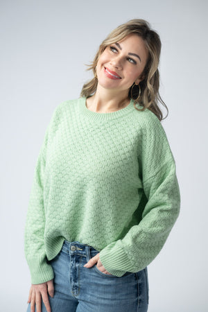 Gianna Pullover Sweater - Spring Sage Green by Michelle Mae