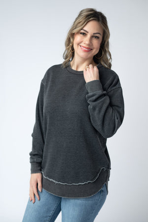 Vintage Wash Pullover - Black by Michelle Mae
