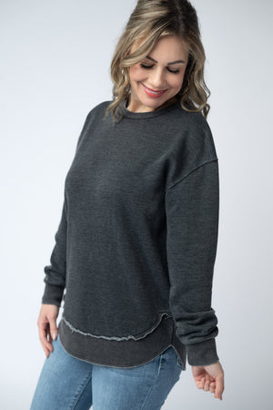Vintage Wash Pullover - Black by Michelle Mae
