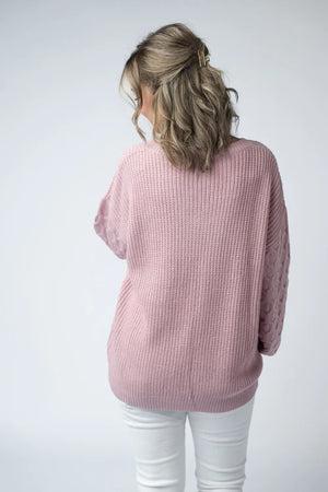 Talina Textured Sweater - Rose by Michelle Mae