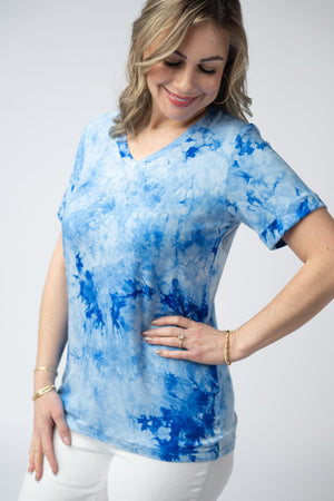Sophie Top - Blue Tie Dye by Michelle Mae