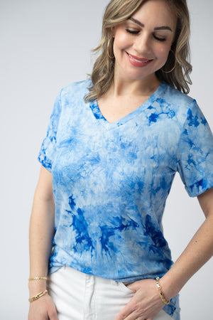 Sophie Top - Blue Tie Dye by Michelle Mae