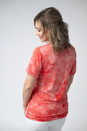 Sophie Top - Red Tie Dye by Michelle Mae