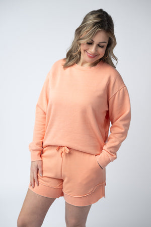 Vintage Wash Pullover - Spring Peach by Michelle Mae