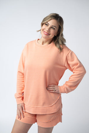 Vintage Wash Pullover - Spring Peach by Michelle Mae