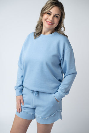 Vintage Wash Pullover - Dusty Blue by Michelle Mae
