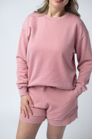 Vintage Wash Pullover - Dusty Pink by Michelle Mae