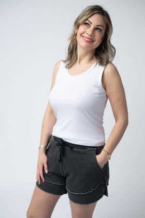 French Terry Stevie Shorts - Black by Michelle Mae