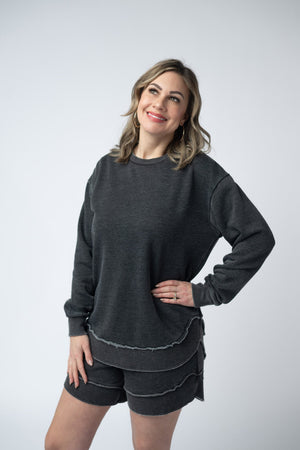 Vintage Wash Pullover - Black by Michelle Mae