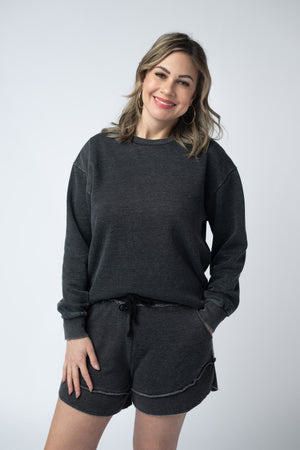 Vintage Wash Pullover - Black by Michelle Mae