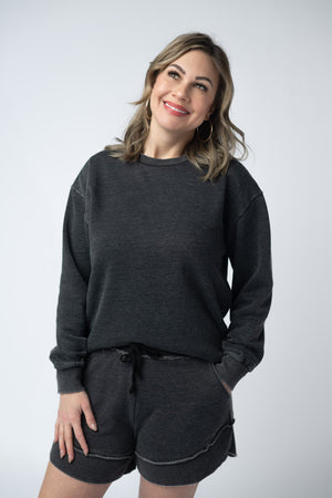 French Terry Stevie Shorts - Black by Michelle Mae