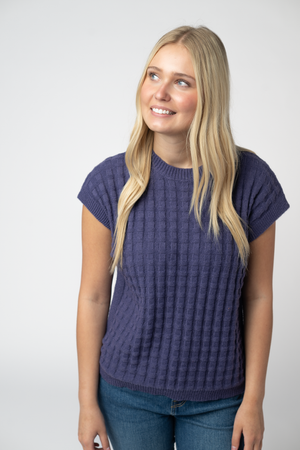 PREBOOK Kelly Knitted Top - Slate Purple