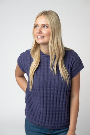 PREBOOK Kelly Knitted Top - Slate Purple