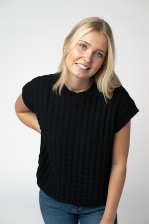 Kelly Knitted Top - Black by Michelle Mae