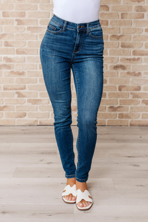 Judy Blue High Rise Non Distressed Cuffed Hem Skinny Jean