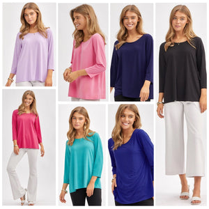 Dear Scarlett Signature Classic Round Neck Top - 7 colors