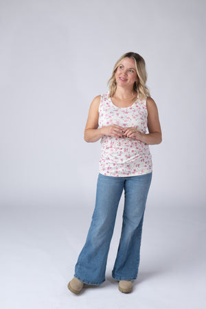 Ava Tank - Pretty in Pink Floral by Michelle Mae