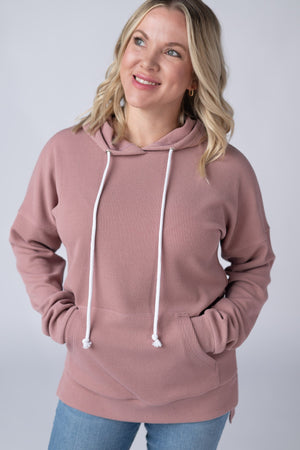 Kacey Ribbed Hoodie - Rose by Michelle Mae