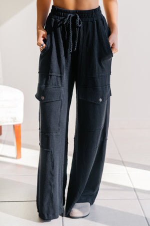 Ebb & Flow Ribbed Knit Cargo Pants