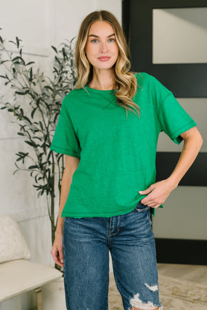 Effortless Edit Boxy Tee in Kelly Green