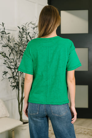 Effortless Edit Boxy Tee in Kelly Green