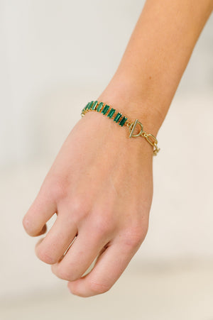 Esmeralda Toggle Bracelet in Green