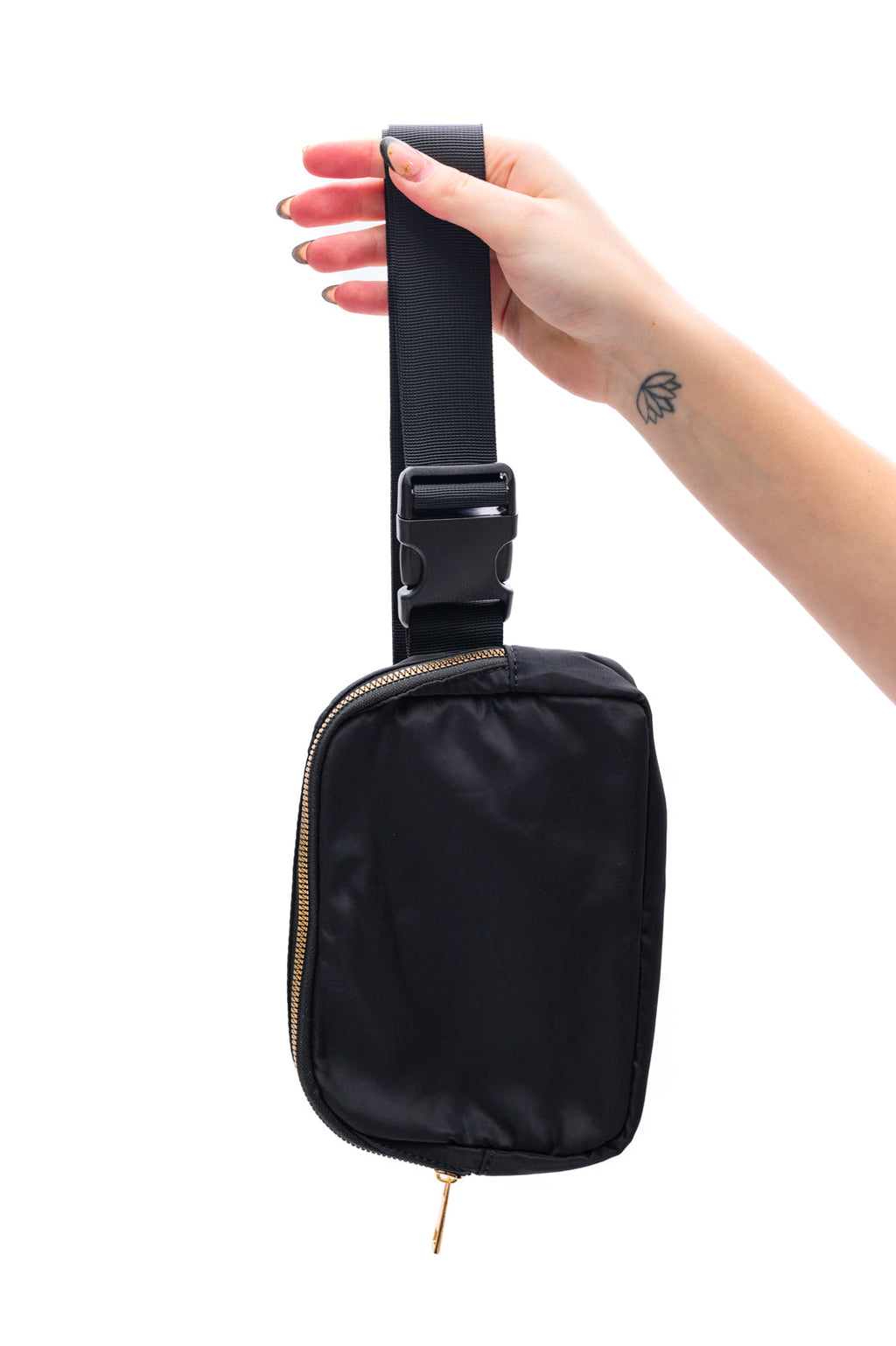 Everywhere I Go Crossbody Belt Bag in Black