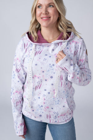 Hailey Pullover Hoodie - Wildflower Gardens by Michelle Mae