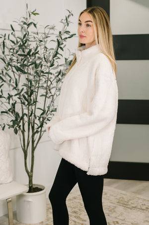 Fluffy Flurry Snap Button Pullover