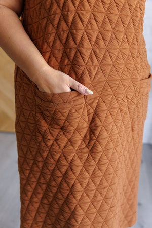 Free Falling Quilted Midi Dress