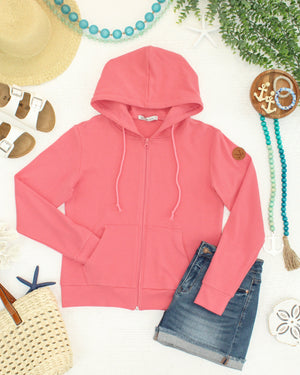 Fullzip Hoodie - Sunkissed Coral by Michelle Mae