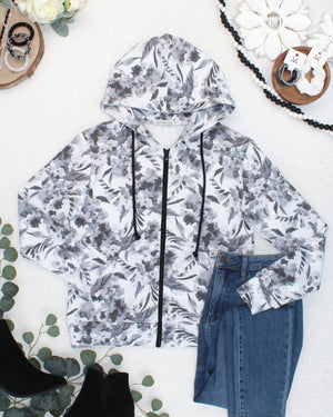 PREBOOK Fullzip Hoodie - Abstract Monochrome