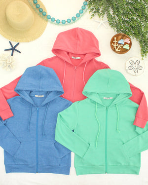 Fullzip Hoodie - Sunkissed Coral by Michelle Mae