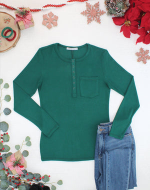 PREBOOK Georgia Long Sleeve Top - Green