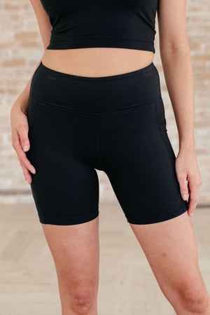 Getting Active Biker Shorts in Black by Rae Mode