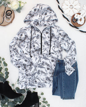 PREBOOK Classic Halfzip Hoodie - Abstract Monochrome