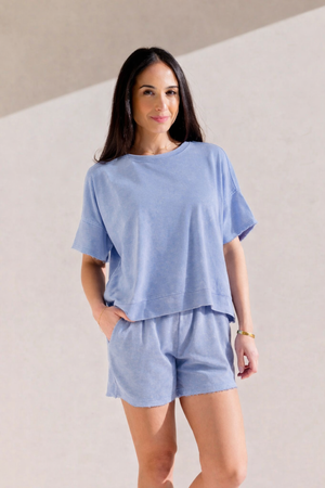 Harbor Mist Mineral Washed Short Set