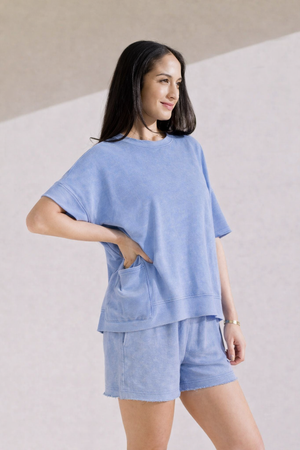 Harbor Mist Mineral Washed Short Set