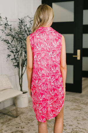 Harbour Quarter Zip Dress in Coastal Pink by Dear Scarlett