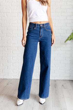 Judy Blue High Waist Vintage Wide Leg Non Distressed Jeans