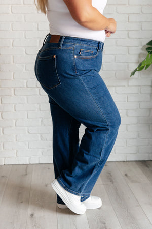 Judy Blue High Waist Vintage Wide Leg Non Distressed Jeans