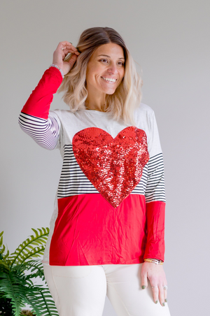 Heartfelt Colorblock Long Sleeve