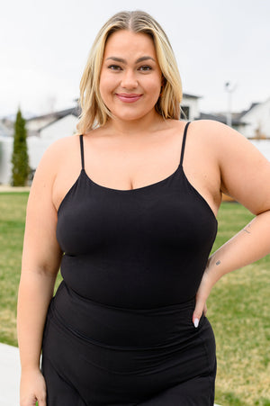 Hot Yoga Tank with bra in Black