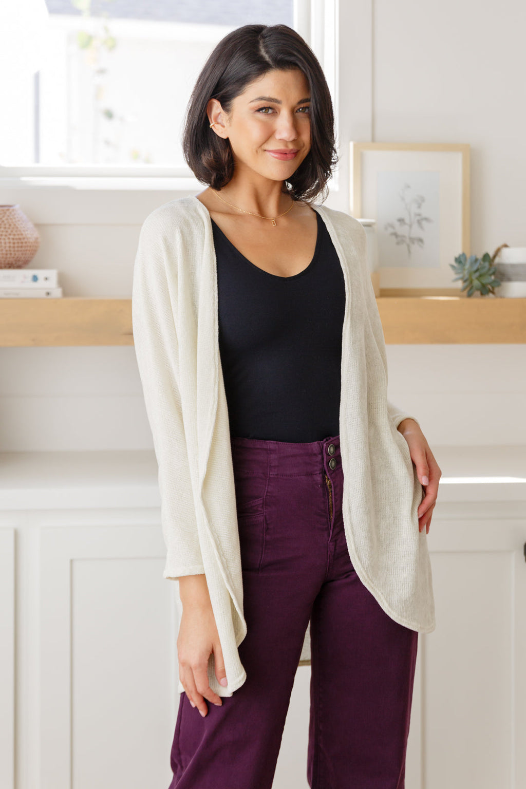 How's It Going Chenille Open Front Cardigan