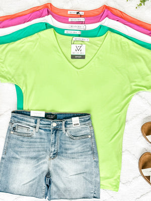 Chloe Cozy Tee - Lime by Michelle Mae