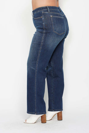 Judy Blue High Waist Tummy Control Classic Straight Leg Jeans