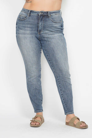 Judy Blue High Waist Tummy Control Contrast Wash Skinny Jeans